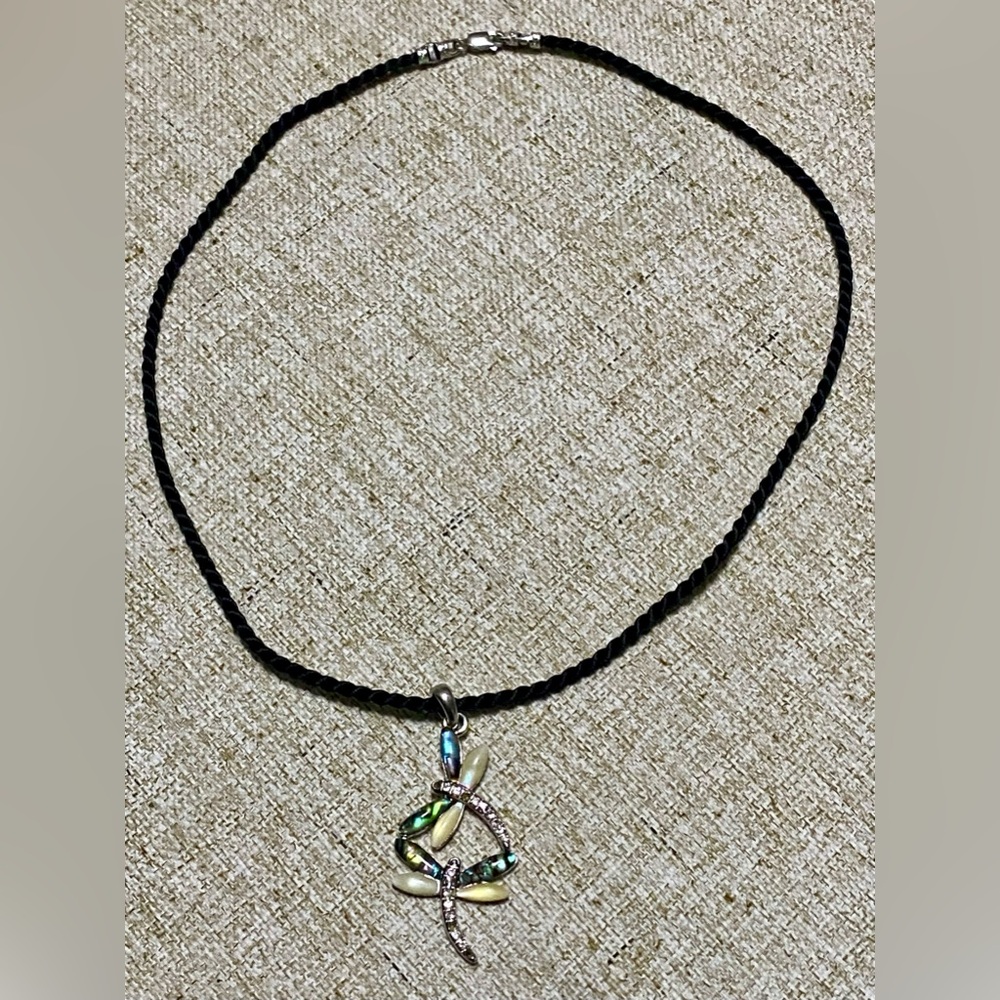 925 Black cord necklace Silk cord necklace 3mm Silk lace with silver clasp Braid